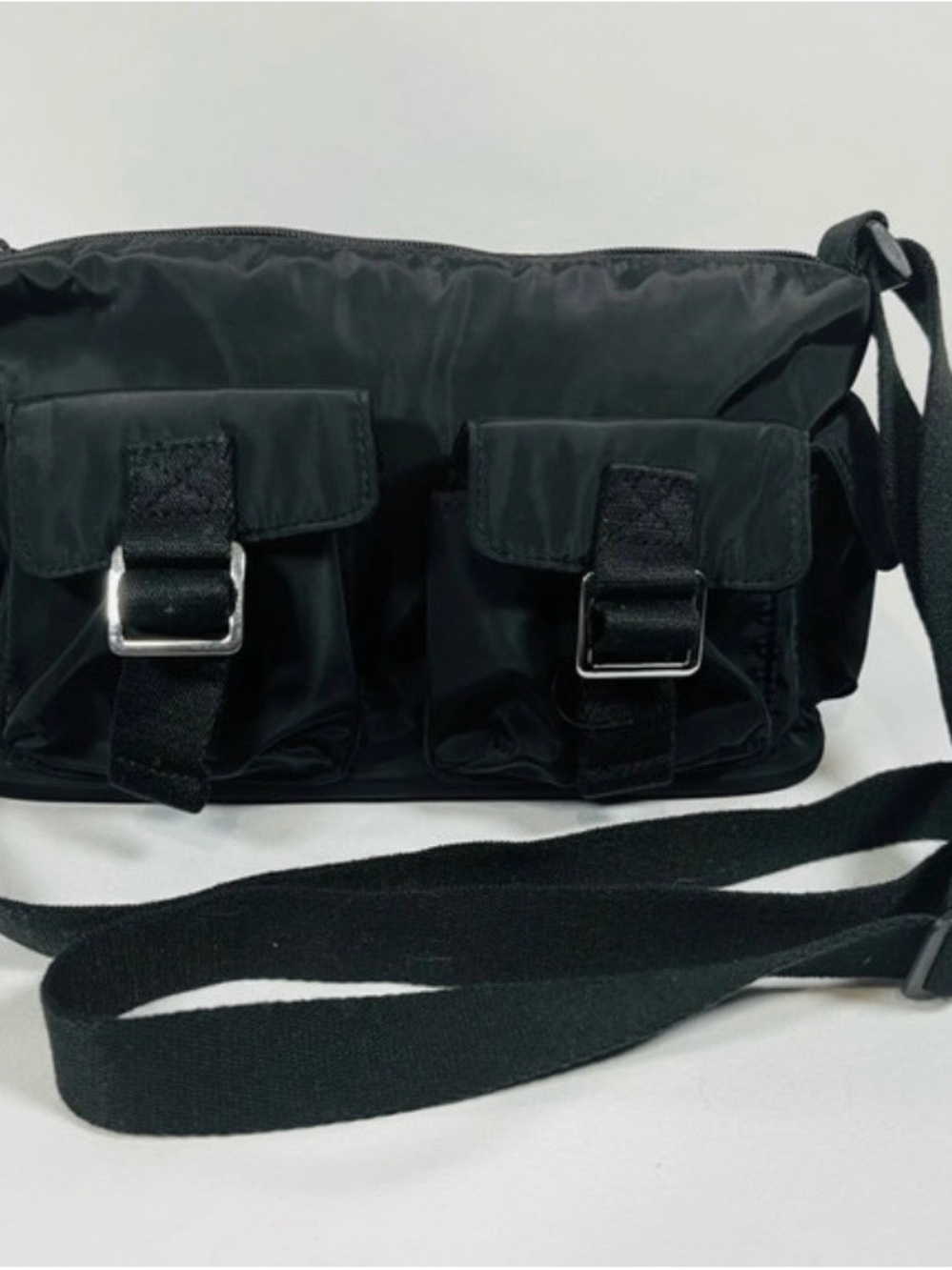 PINK Victoria's Secret Black Nylon Crossbody Shoulder Bag